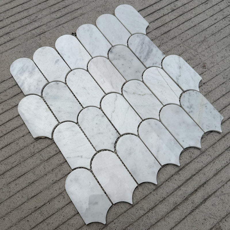 Crazy Pave Marble Mosaic Emperador Dark KLBSD316346 Polished