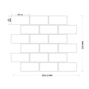 Porcelain Mosaic | Carrara | 45x95 | KLB459501 | Matt