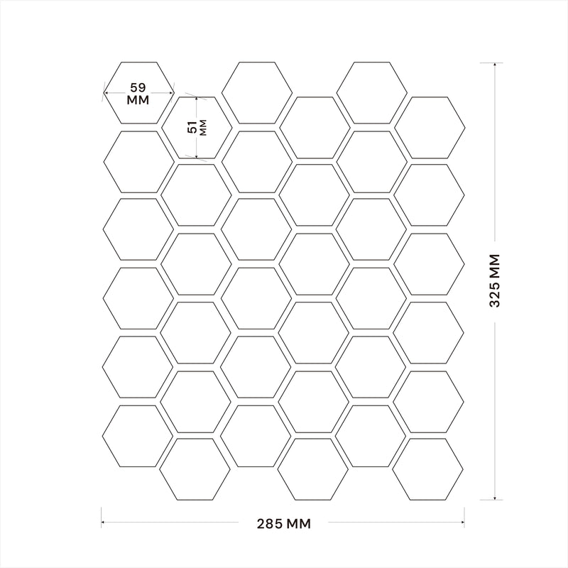 Porcelain Mosaic | Carrara | 51x59 | LJK5124 | Matt