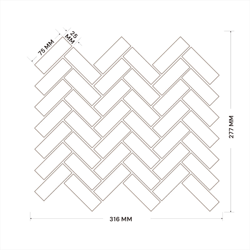 Porcelain Mosaic | Carrara | 21x71 | KLB21571501 | Matt