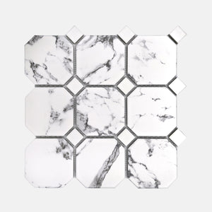 Porcelain Mosaic | Carrara | 95x95 | KJ95201 | Matt