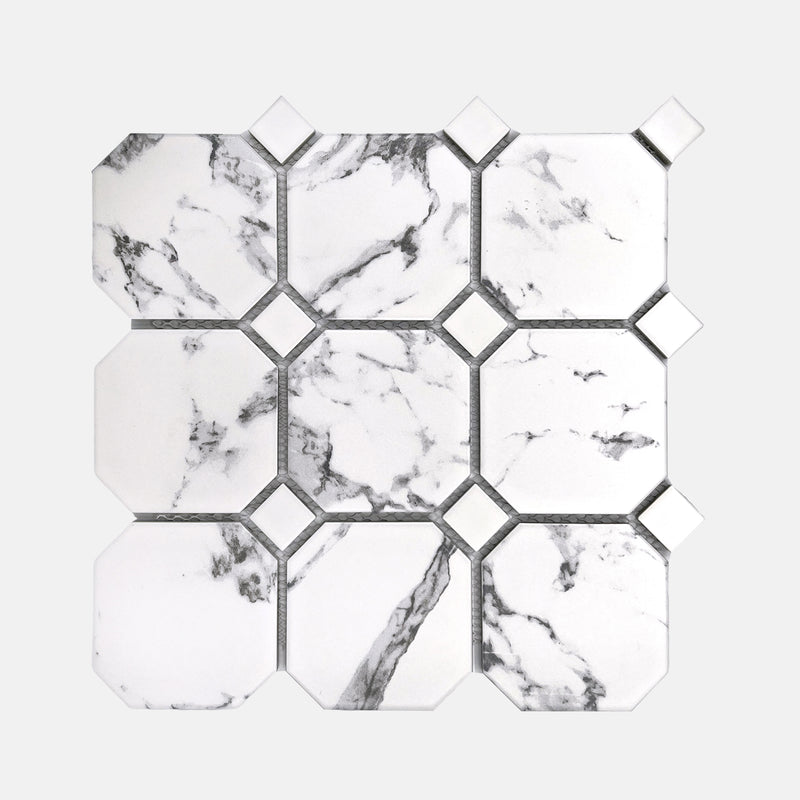 Porcelain Mosaic | Carrara | 95x95 | KJ95201 | Matt