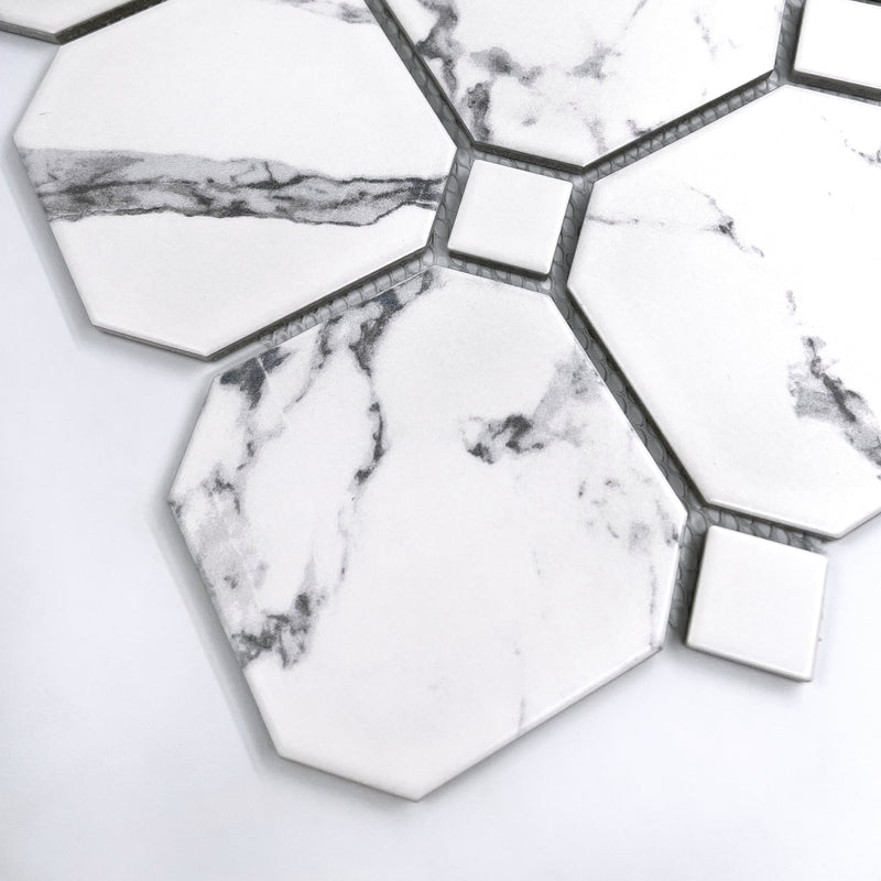 Porcelain Mosaic | Carrara | 95x95 | KJ95201 | Matt