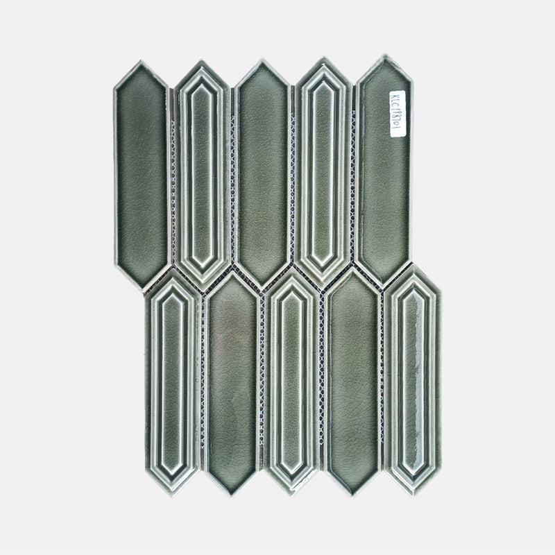 Porcelain Mosaic | Long Hexagon | 48x198 | KLC198701 | Gloss