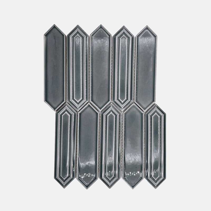 Porcelain Mosaic | Long Hexagon | 48x198 | KLC198704 | Gloss