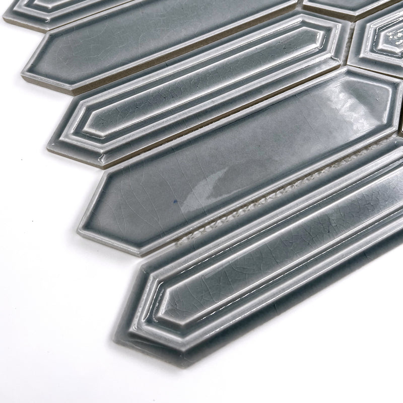 Porcelain Mosaic | Long Hexagon | 48x198 | KLC198704 | Gloss