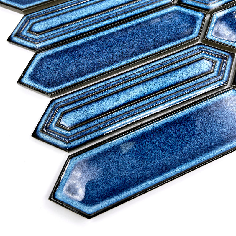 Porcelain Mosaic | Long Hexagon | 48x198 | KLC198706 | Gloss