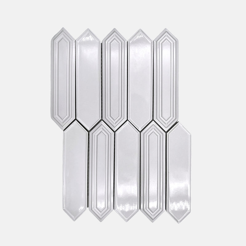 Porcelain Mosaic | Long Hexagon | 48x198 | KLC198709 | Gloss