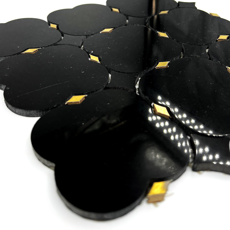 Special Marble Mosaic Black Steel LB02 Polished