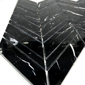 Chevron Marble Mosaic Nero Marquina LB03 Polished