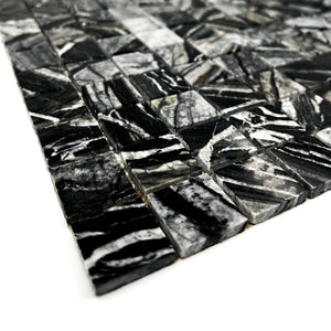 Square Marble Mosaic Fossil Wood LB07 Polished