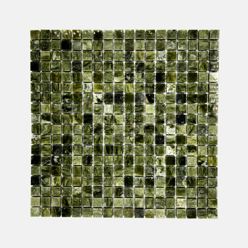 Square Marble Mosaic Apple Green LG10 Honed