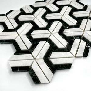 Special Marble Mosaic Green White LG13 Polished