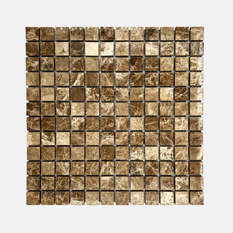 Square Marble Mosaic Emperador Light LV05 Polished