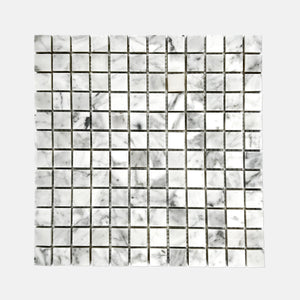 Square Marble Mosaic Carrara White LW17 Polished