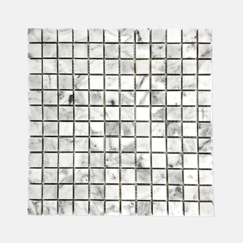 Square Marble Mosaic Carrara White LW17 Polished