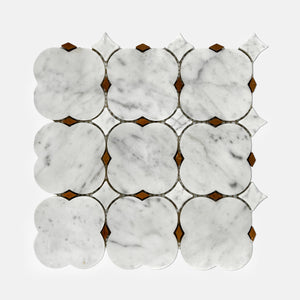 Special Marble Mosaic White Steel LW32 Polished