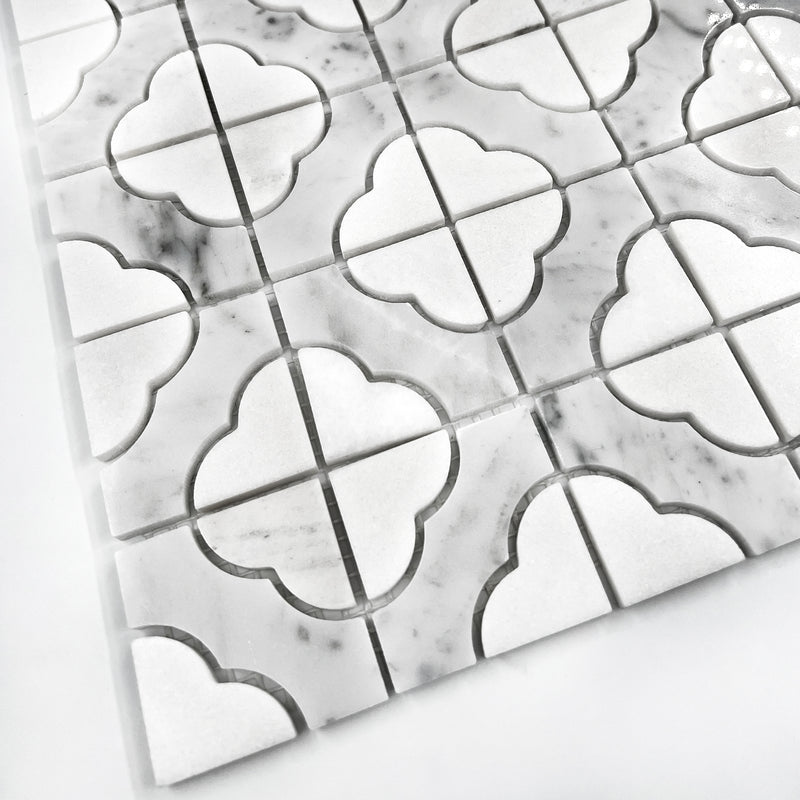 Special Marble Mosaic Yugoslavia Carrara White LW34 Polished