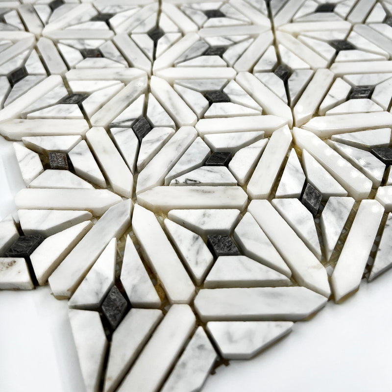 Special Marble Mosaic White Grey LW36 Polished