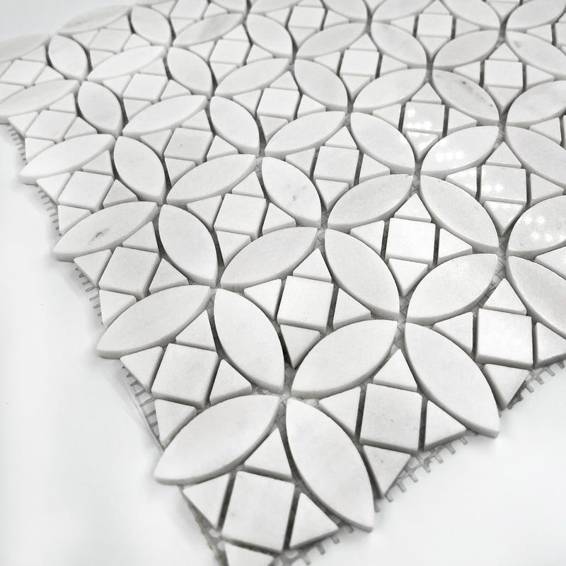 Special Marble Mosaic Yugoslavia Carrara White LW41 Polished